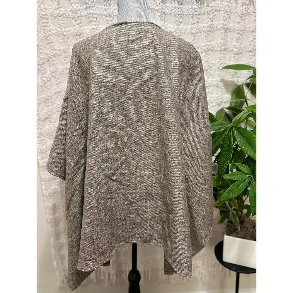 Vintage woven poncho wrap shawl artisan hippie western coastal grandma indie